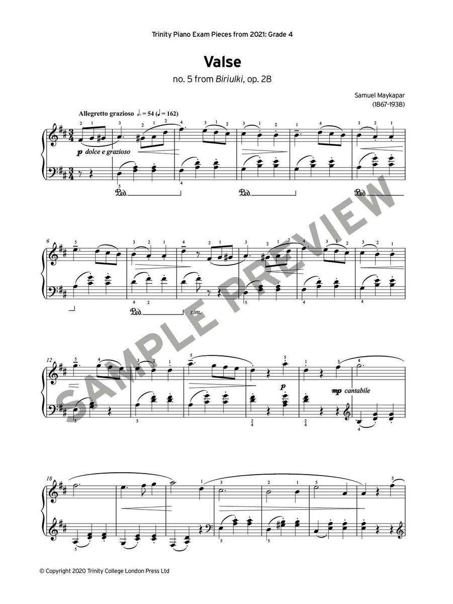 grade 4 piano valse